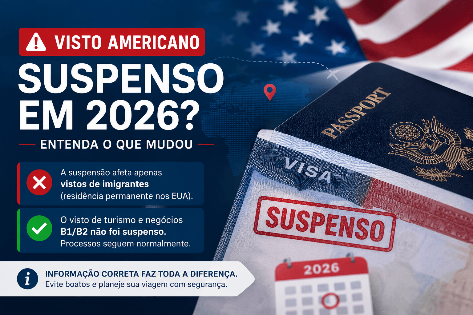 Visto Americano Suspenso em 2026? Veja Quem é Afetado