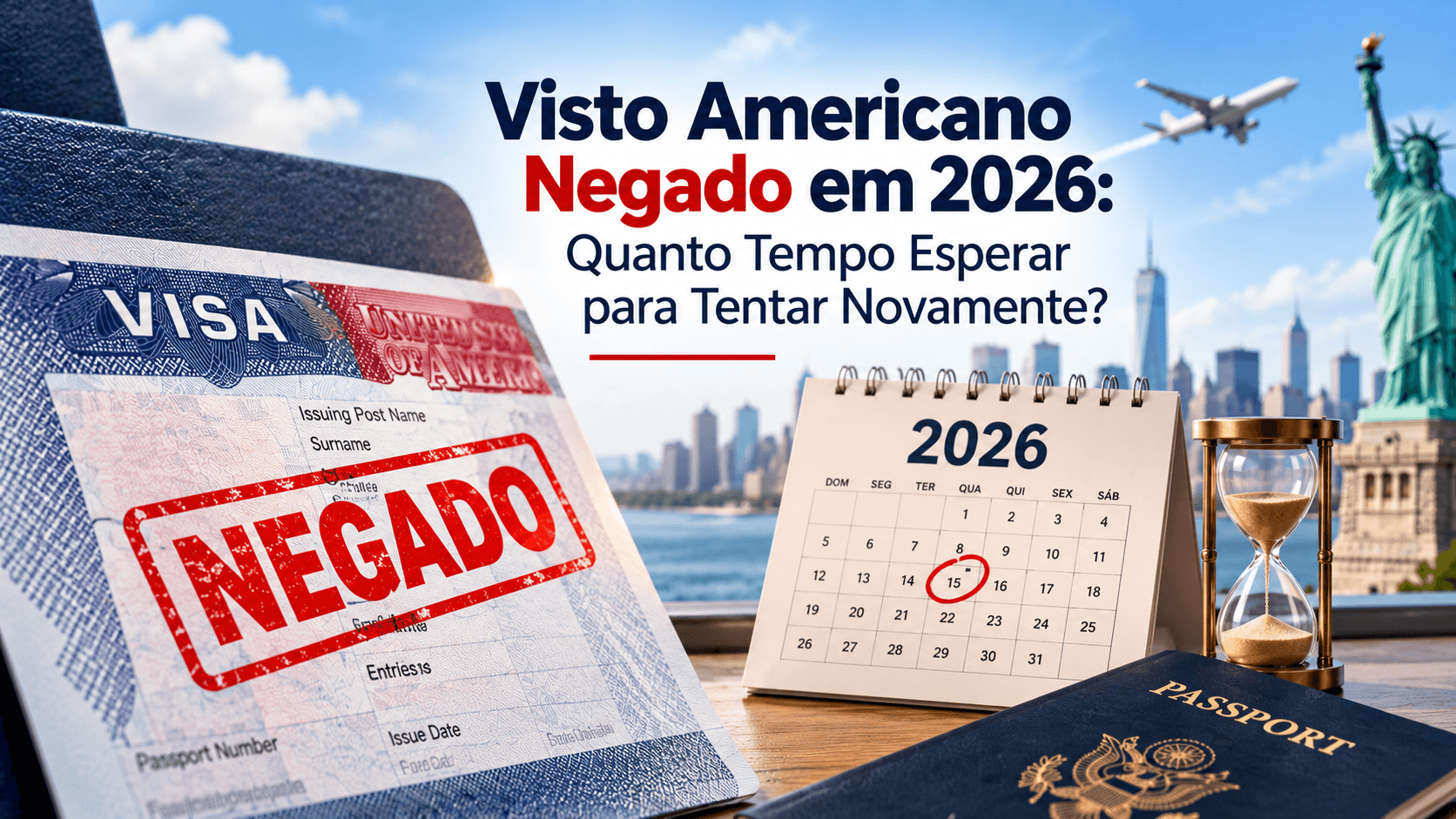Visto Americano Negado em 2026: Quanto Tempo Esperar para Tentar Novamente?